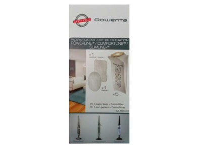 Rowenta kit 5 sacchetti + 2 filtri scopa RH7855 RH7866 RH7821WB RH7843WA