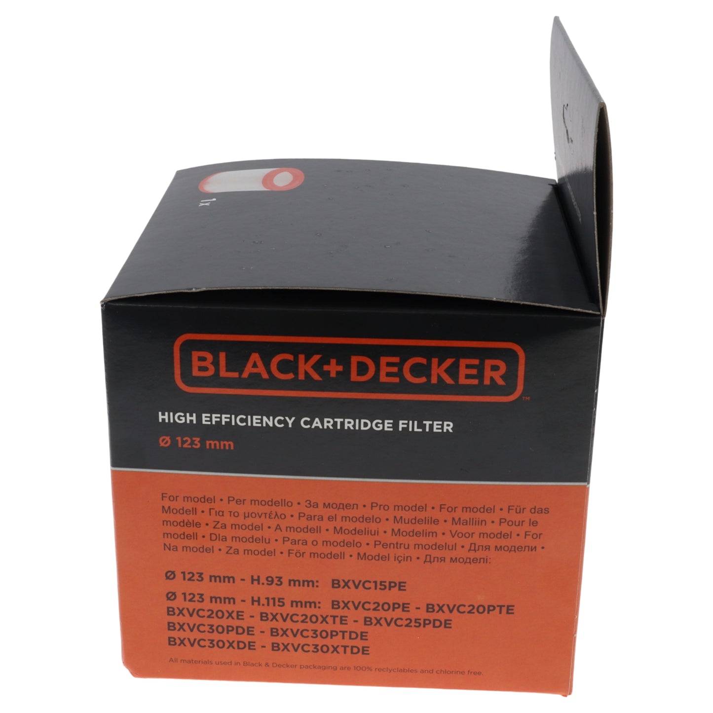 Contenedor filtro HEPA Black & Decker 15L 20L 25L 30L BXVC BXVC20 BXVC25 BXVC30