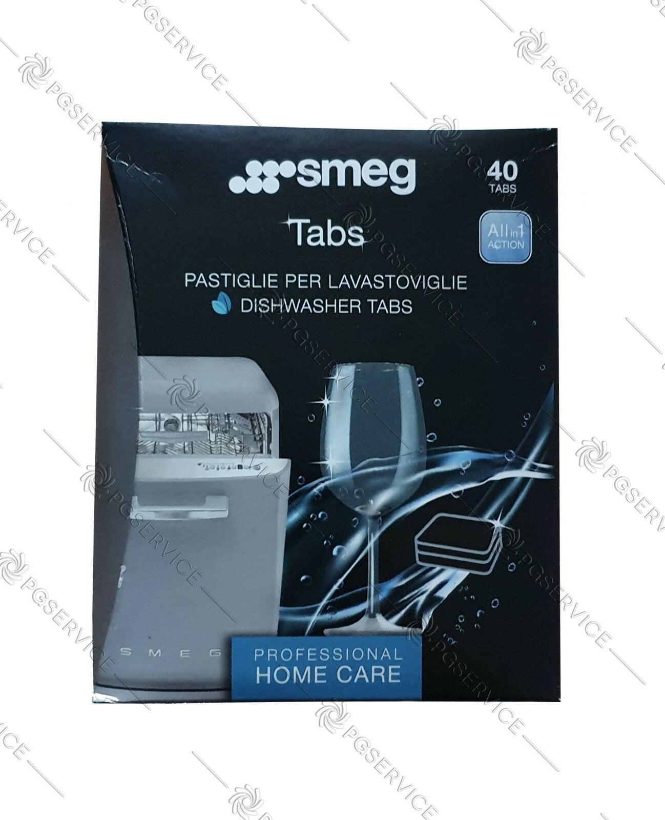 SMEG Tabs 40x Cápsulas Almohadillas Limpieza Lavavajillas Con Lima Completo En 1