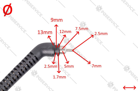 Gammapiù kabel zasilający fioletowy wtyczka prostownica do włosów One230 NA1000/16 UWAGA