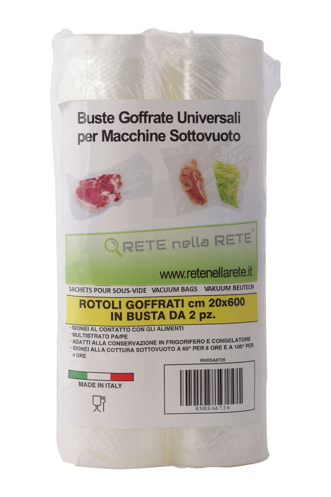 Reber RNR 60m sacchi goffrati 20cm macchina sottovuoto Artus EcoPro Family