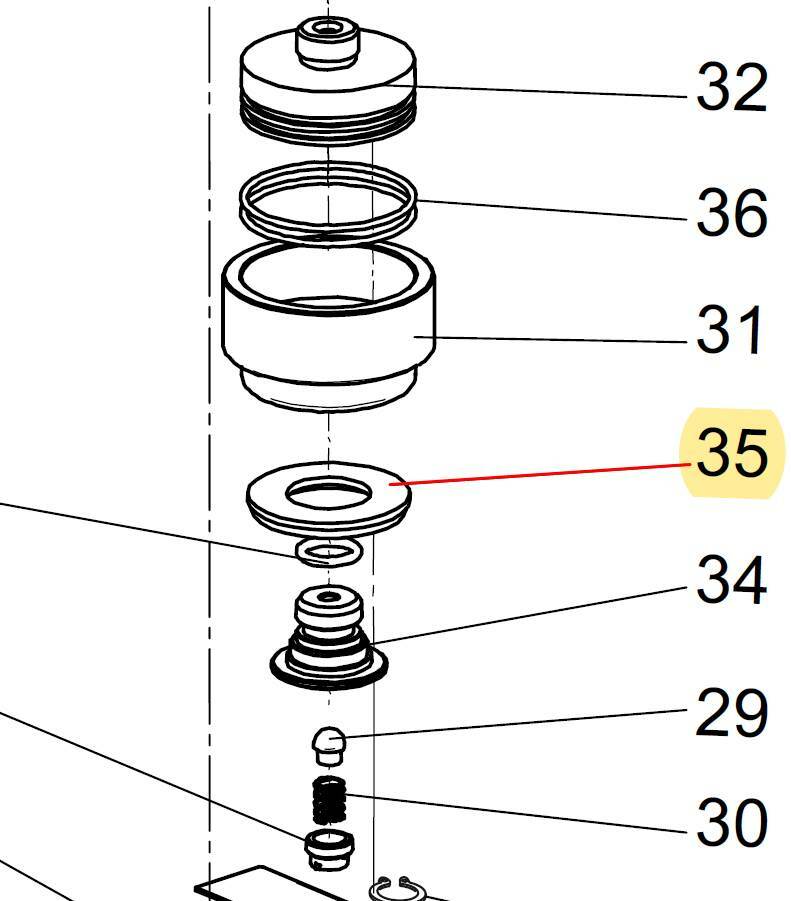RDL guarnizione pressa cialde macchina caffè Maxi Mini Cap PRO 42mm