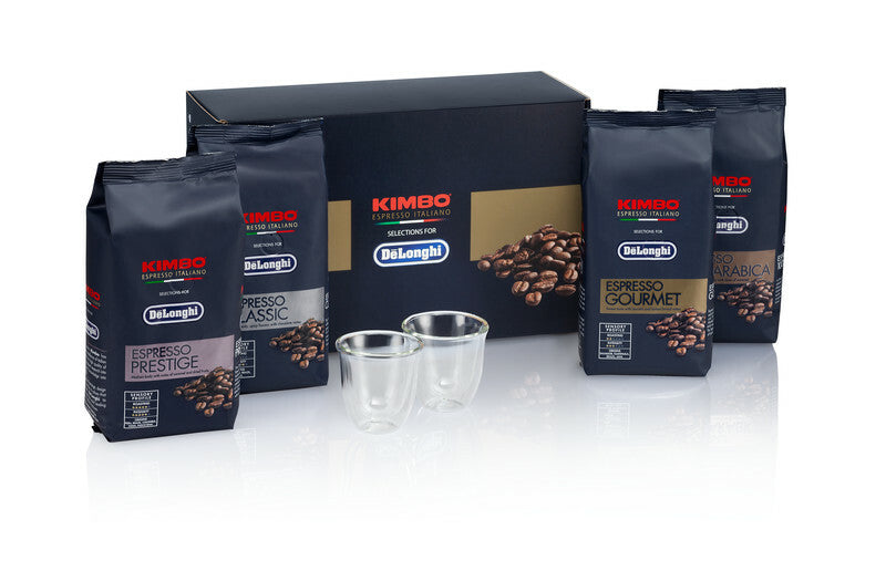 Kimbo DeLonghi proefpakket koffiebonen Arabica Classic Prestige Gourmet