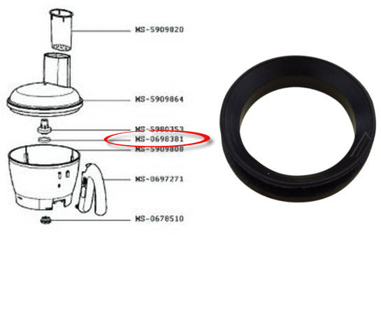 Moulinex guarnizione perno giunto trasmissione ciotola Ovatio Odacio Adventio