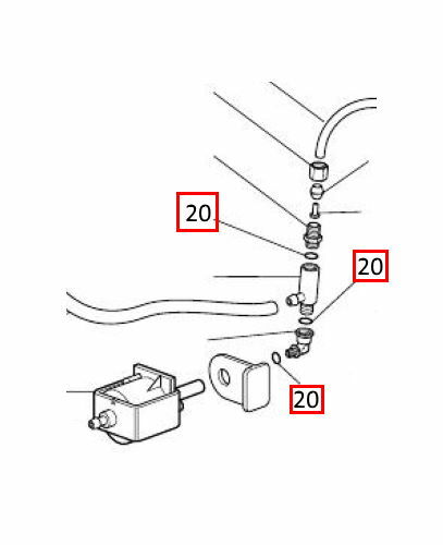 Delonghi garnitură supapă apă fier de călcat PRO1860 Stirella VVX1100 8040