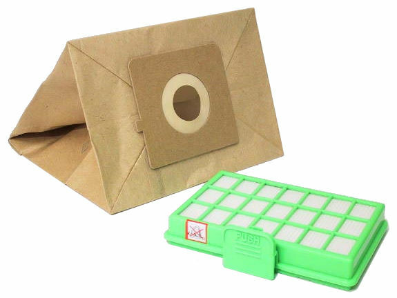 Moulinex Kit 10x Sachets + Filtre Hepa Aspirateur Zelio MO4011 MO4015 MO4023