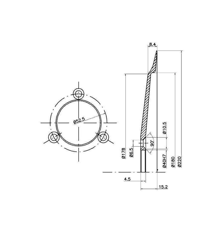 Essedue Klinge Scheibe Messer 220mm 22cm Aufschnittmaschine 220AVP 220AFP 220AV 220AF
