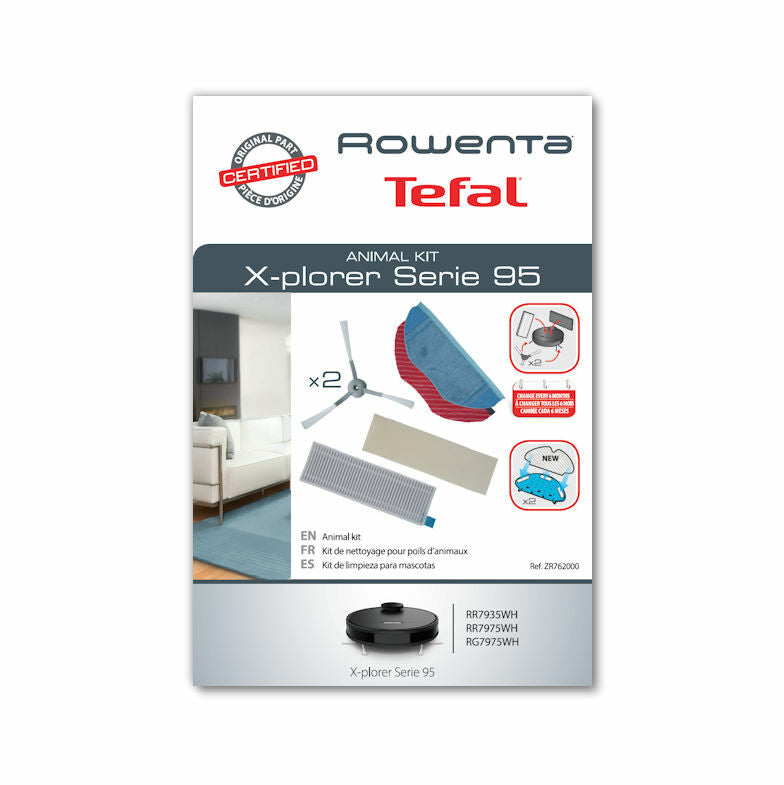 Rowenta zestaw Animal ściereczki szczotki filtry odkurzacz robot Xplorer 95 RR7987