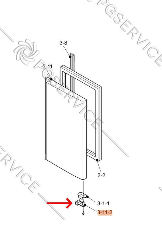 Sharp Crochet Bouchon A147 Porte Freezer Droite Inférieur Réfrigérateur Sjex Fjs