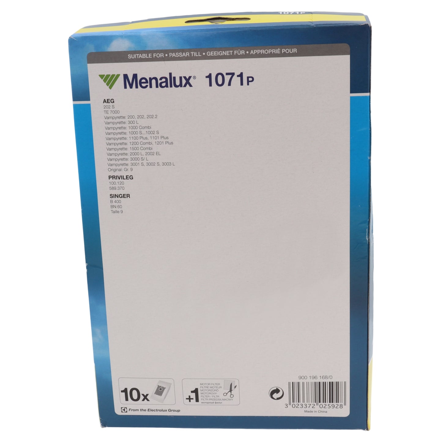 Menalux sacchi polvere scopa aspirapolvere AEG Vampyrette 200 1000 1500 Singer