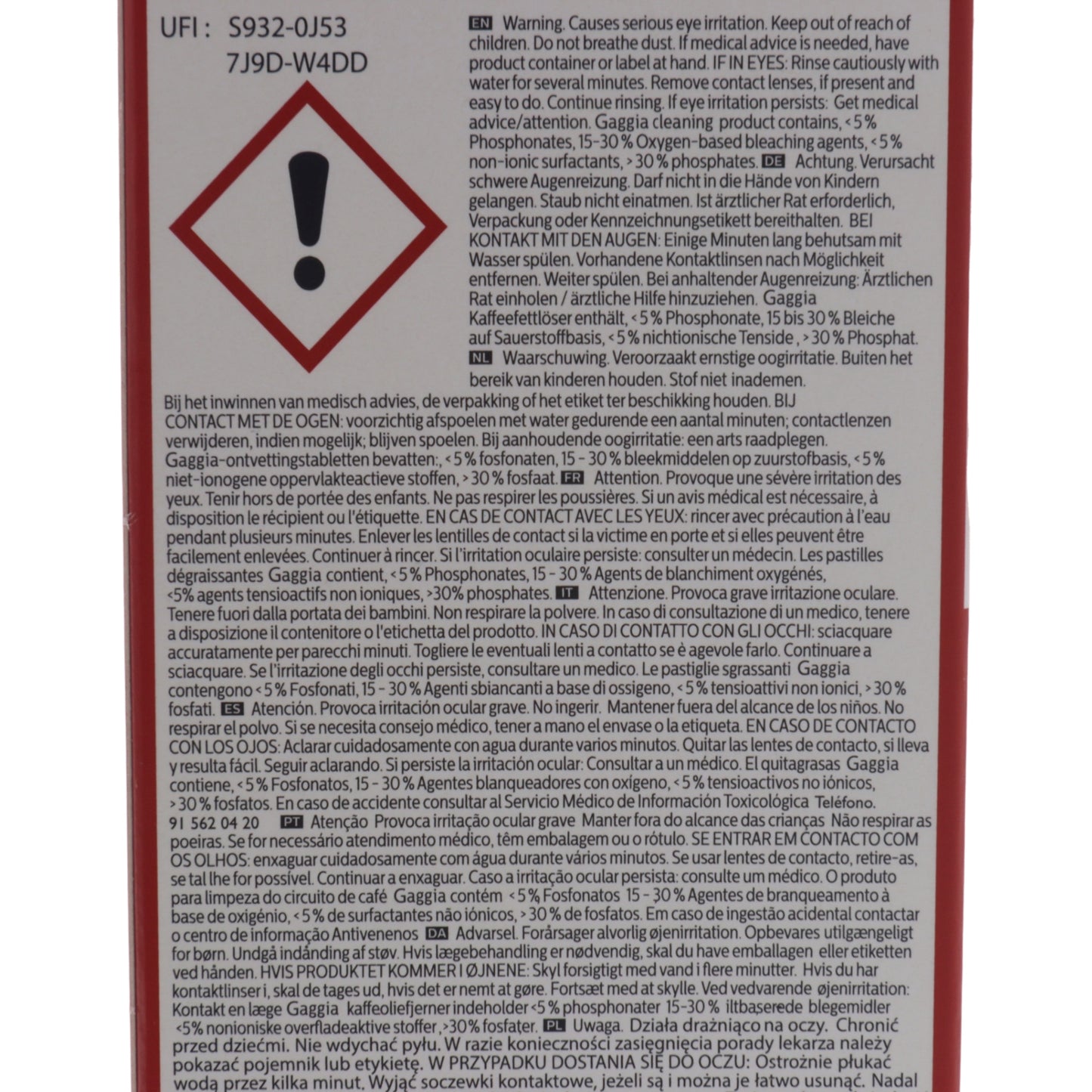 Gaggia pastilles pilules dégraissantes machine à café Moltio Baristo Poemia Xelsis Xsmall