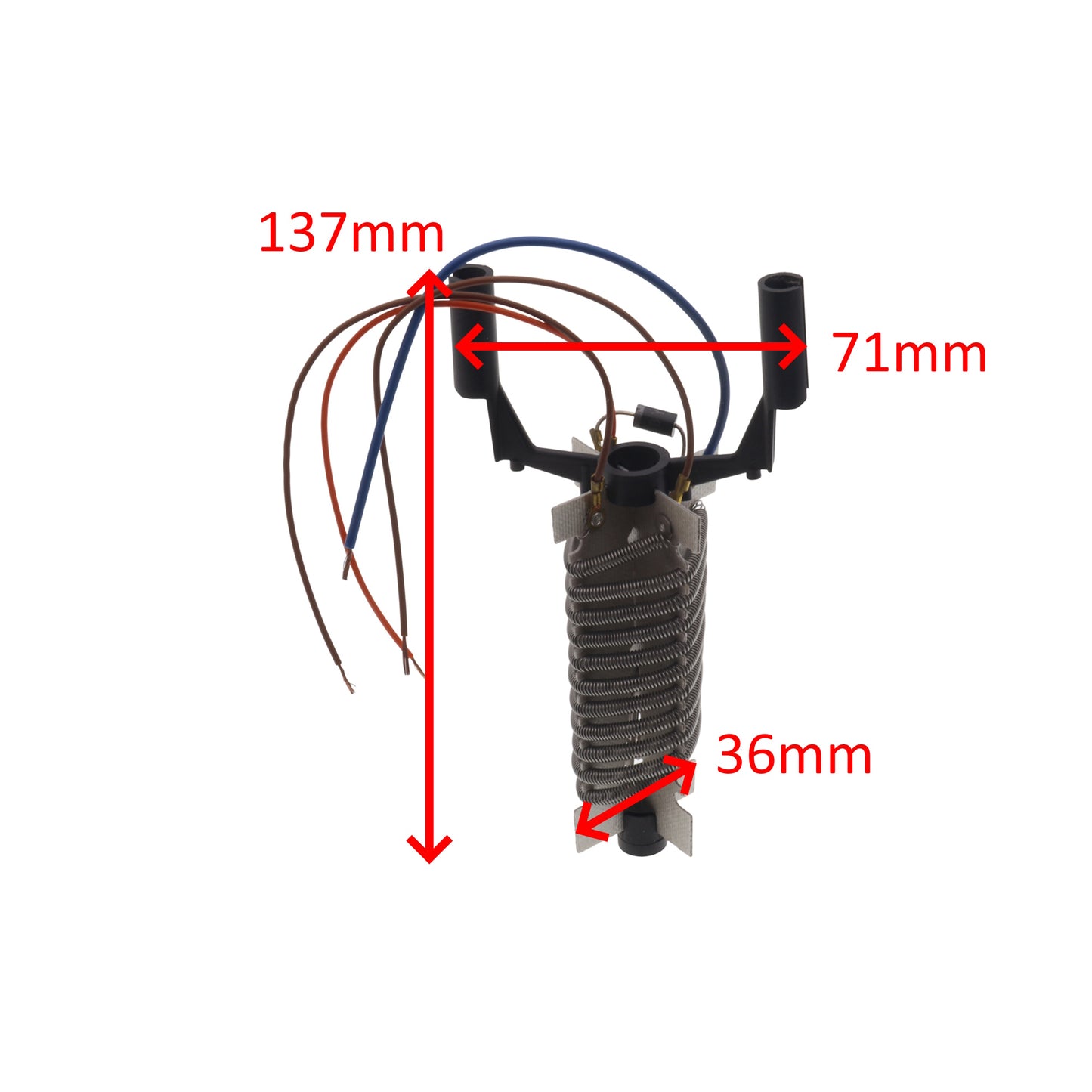 Gammapiù resistenza 230V 1500W phon asciugacapelli Elmot 001 X1 X3 Luxor 3001
