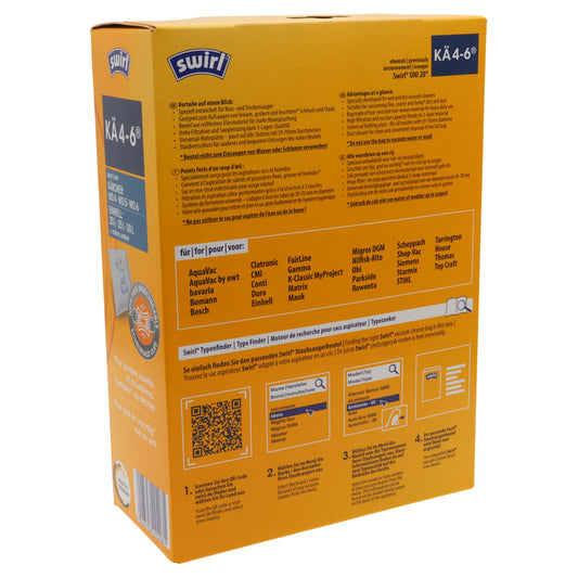 Swirl 3 sacchi 30L 59-70mm bidone aspirapolvere Einhell Karcher Siemens Bosch