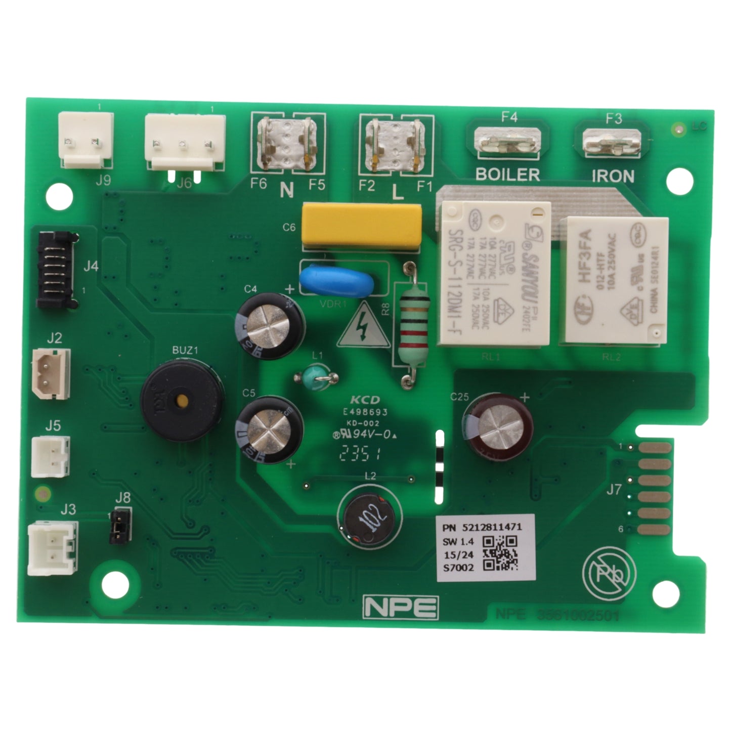 Braun carte électronique PCB 230V fer à repasser CareStyle 7 IS7262 IS7282 IS7286