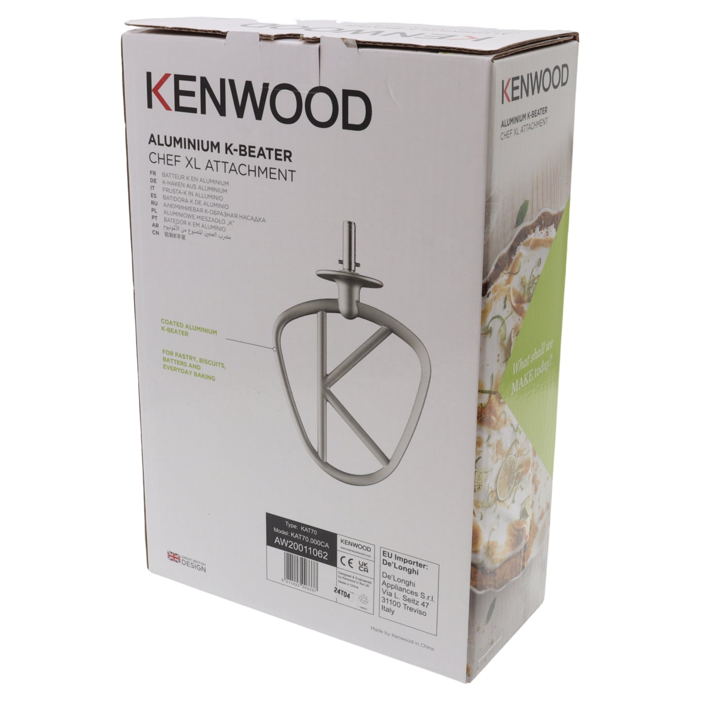Batidor Kenwood K planetaria aluminio Chef Sense Elite Patissier Cooking KVL