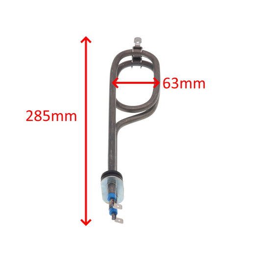 Resistenza 1200W 230V 285mm per lavatrice Ariston Hotpoint Indesit ARM WDF IWD WID