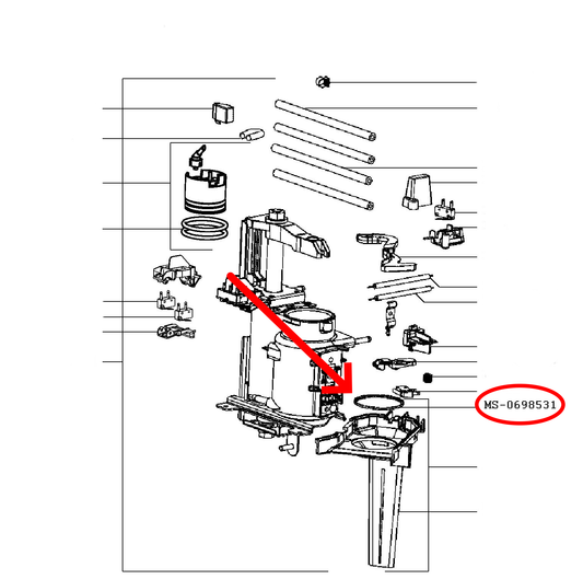 Krups guarnizione guida pistone macchina caffè Espresseria Falcon III Fully