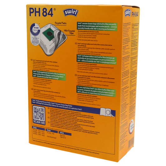 Swirl PH84 4 sacchi microfibra aspirapolvere Philips Oslo Vision Silence Nilfis