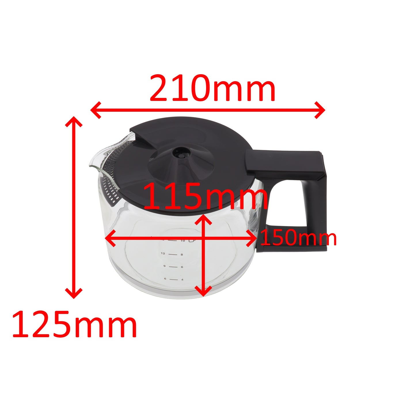 Krups caraffa tazza bicchiere coperchio caffettiera a filtro Control Line KM442