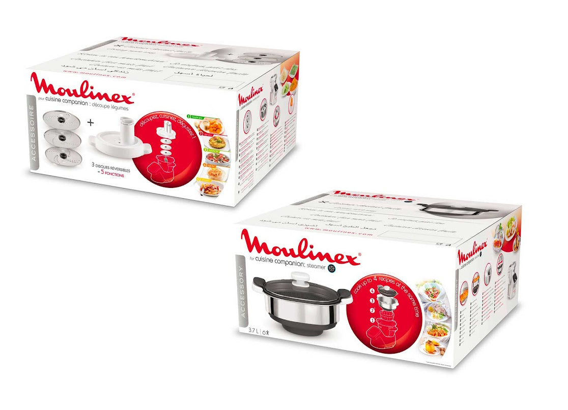 Moulinex Kit Accessoires Cuiseur Vapeur Taille Légume Robot Cuco Cuisine