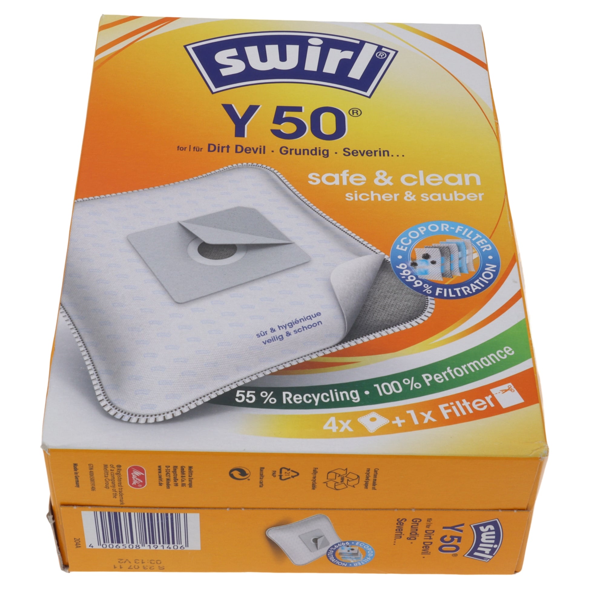 Swirl Y50 4 sacchi microfibra aspirapolvere Clatronic AFK Bestron Sanyo Taurus