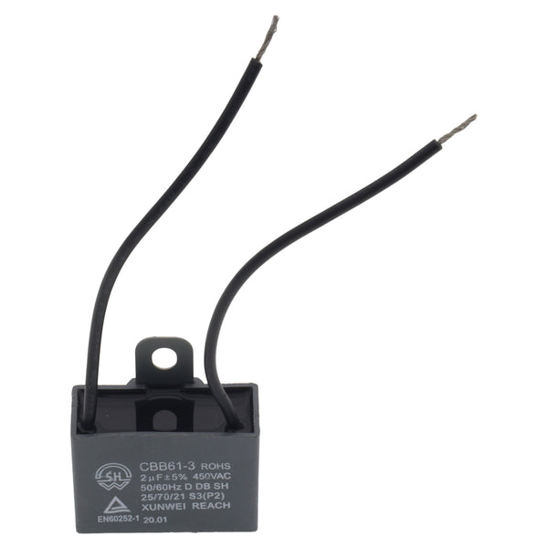 Condensateur Taurus CBB61-3 2uF 450V ventilateur 944656 Sirocco 18 120W 50Cm BXEFF120E