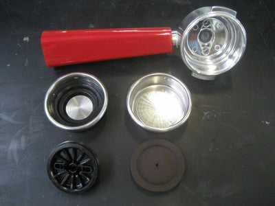 Ariete ramię uchwytu filtra czerwone z 2 filtrami do ekspresu do kawy retro 1388