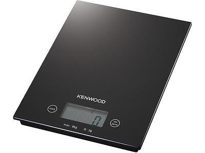 Kenwood Balanza Electrónica Pesa Alimentos 8KG Negra En Vidrio Templado DS400