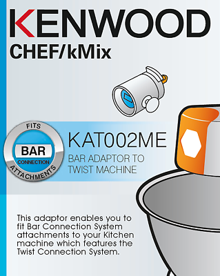 Kenwood KAT002ME Adattatore Bar Twist Accessori Major Chef nei Sense kMix KCL