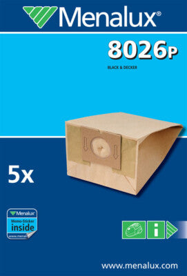 Menalux 5x sacco aspirapolvere Black Decker VB1600 VB1740 VB1820 VB1850 VB2050