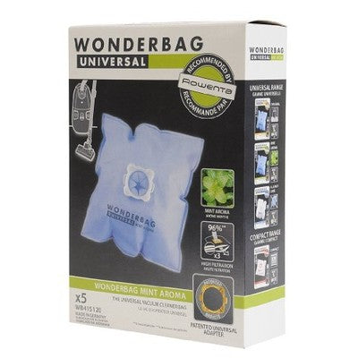 Bolsas de microfibra universales Wonderbag Mint Aroma para aspiradoras Rowenta Tefal