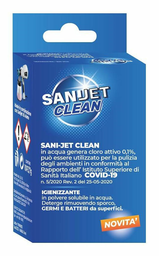 Ariete SaniJet Clean polvere igienizzante cloro attivo 0.1% 70gr 10 buste 7gr