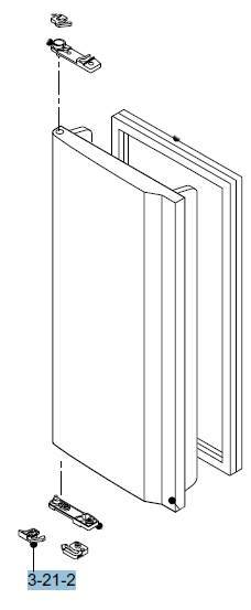 Sharp Bouchon Crochet Bas A191 Atm Frigo Gauche Sjex Fjs Sjfp Sjfs