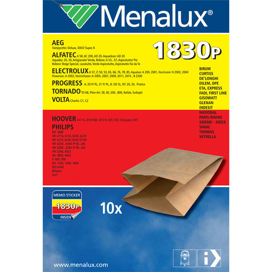 Menalux 1830P buste salva protezione motore bidone aspirapolvere Alfatec Gisowa