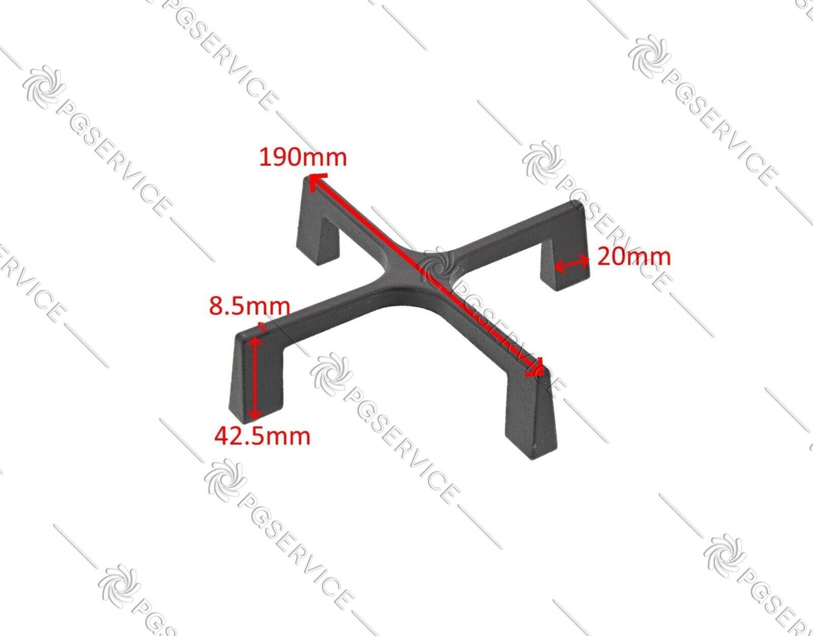 Electrolux Rex griglia supporto 190mm ORIGINALE piano cottura EGD EGT PVN PUX