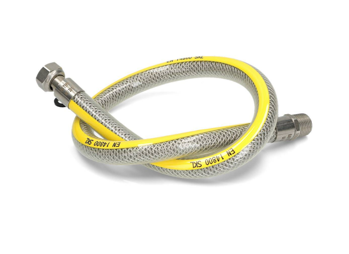 SKL Tubo Flexible Cocina Gas Hombre Femenino 1/2" 750mm EN14800 Ce Certificado