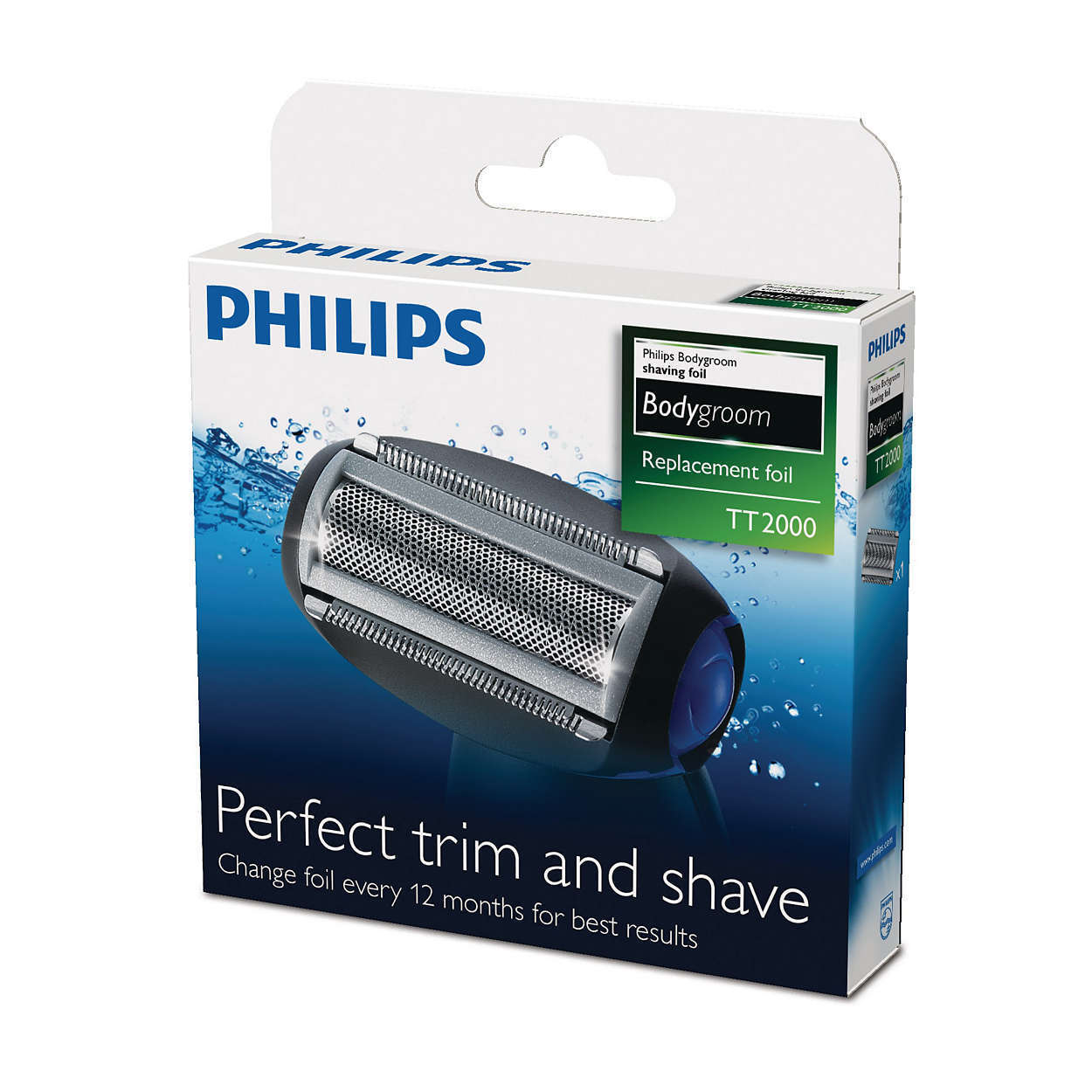 Philips Cabezal Lámina Hoja Rasuradora Bodygroom TT2020 YS52 TT2030 QG3280