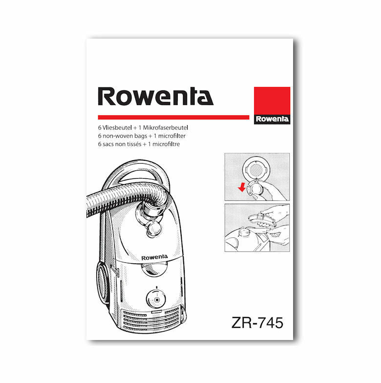 Rowenta 6x sacchi ORIGINALI aspirapolvere Dymbo RS005 RS020 RS040 RS070 RS075