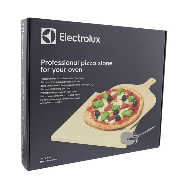 Eelctrolux Pizza Stone Feuerfeste 38cm Mit Schaufel Cuttermesser für Ofen