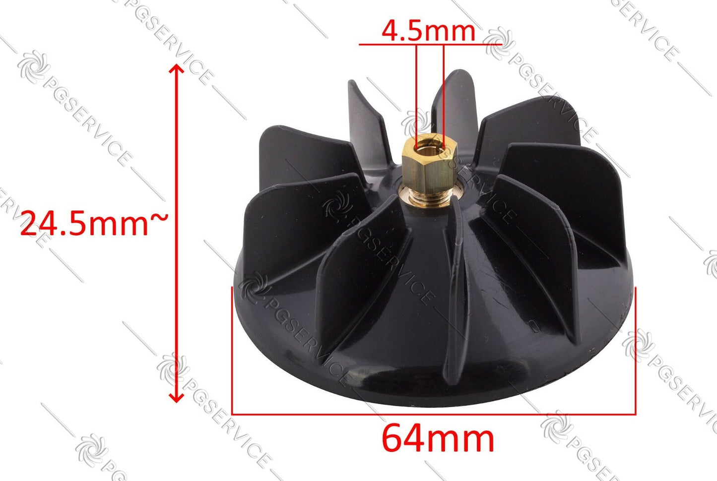 64mm fan 4.5mm pin hair dryer Gammapiù Diva Ion X3 X5 GHD Air 1.0