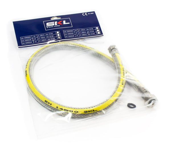 SKL elastyczna rura kuchenna gaz żeńska żeńska 1/2" 1000mm EN14800 certyfikat CE