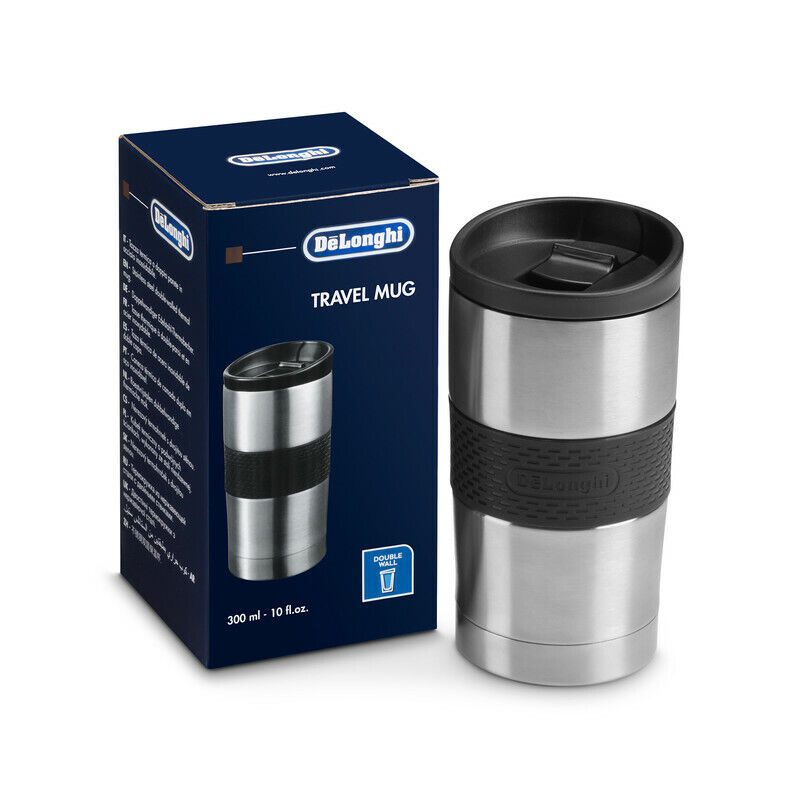 Delonghi tazza da viaggio termica a doppia parete in acciaio inossidabile 300ml