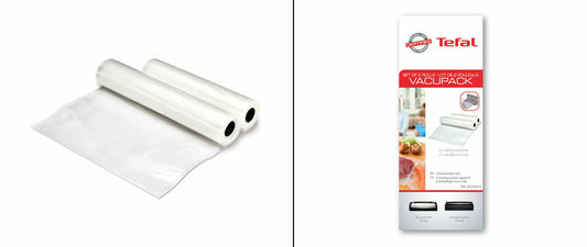 Tefal rollen geprofileerde zakken 22 28 cm x 3m vacuüm Vacupack Fresh Lock VT2550