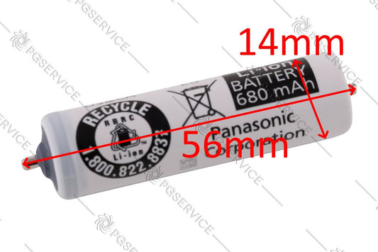 Panasonic Li-Ion batterij 680mAh scheerapparaat epileerapparaat ES-EL9 ES-LV6 Braun UR14500Y