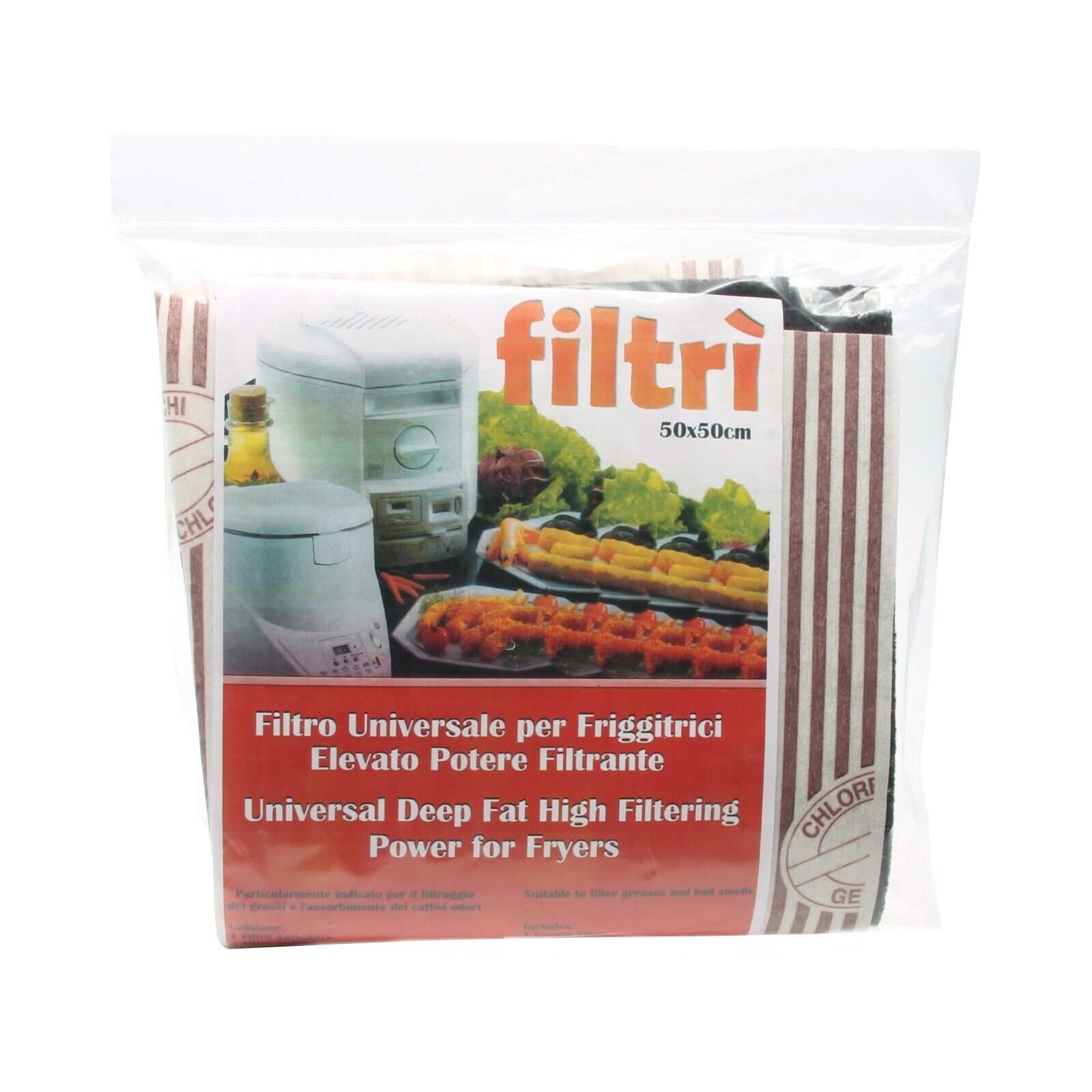 Filtri anti odori antigrasso universali ritagliabili 475x495mm per friggitrice