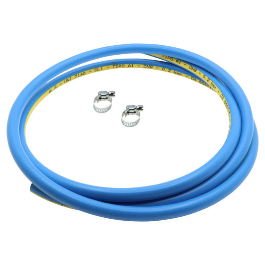 Gasbuis met bevestigingsbanden gecertificeerd voor gaskookplaten en gaskachels GPL 2 meter