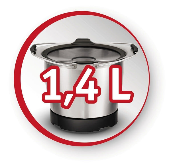 Moulinex accessoire mini bol hachoir 1,4L + 4 bols Companion XF387 HF