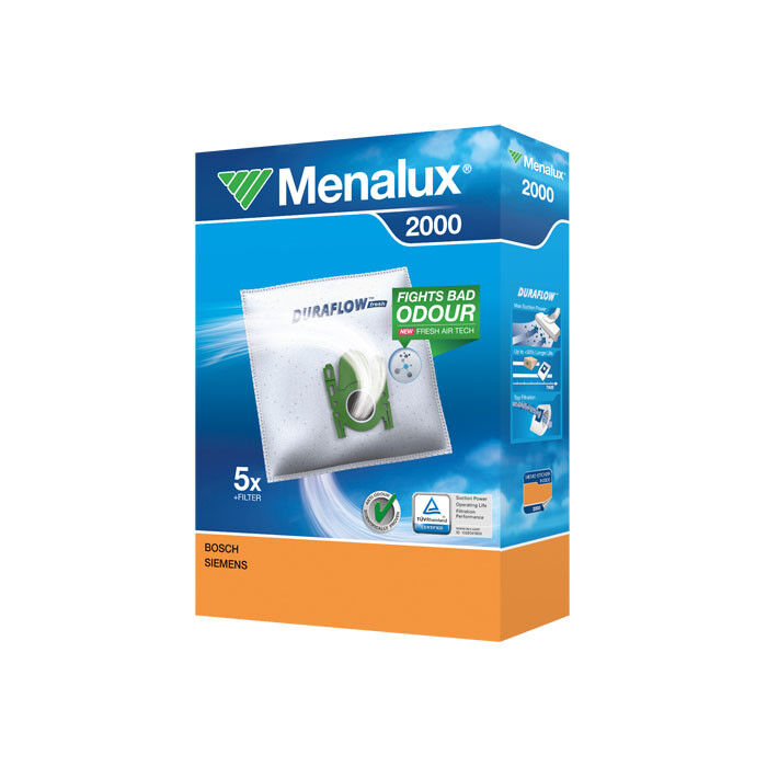 MENALUX BOSCH SIEMENS 5 SACCHETTI + FILTRO ASPIRAPOLVERE ACTIVA NATURA BGL4SIL