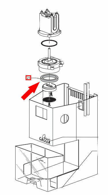 Gaggia guarnizione sottocoppa caldaia macchina caffè Baby Classic Evolution