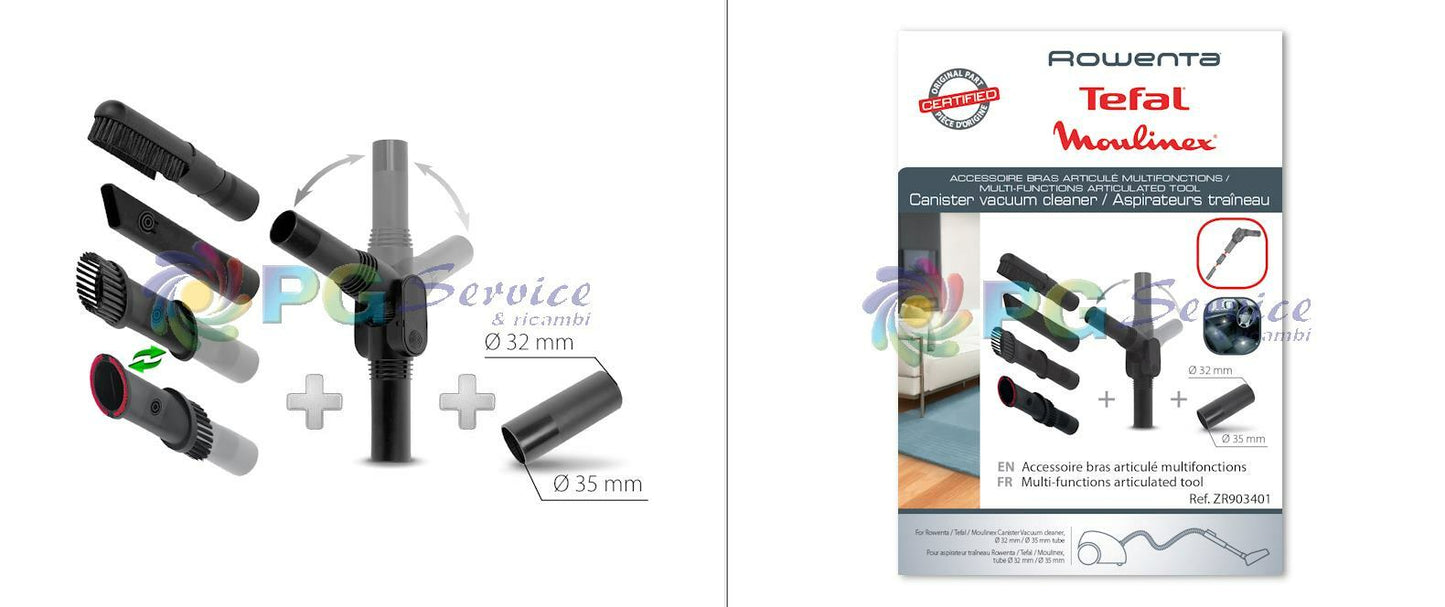 Rowenta kit accesorii curățare auto perie țesături scaune aspirator